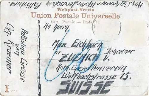 AK Jerusalem. I/ Station. ca. 1911, Postkarte. Serien Nr, ca. 1911