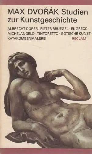 Buch: Studien zur Kunstgeschichte, Dvorak, Max. Reclams Universal-Bibliothek