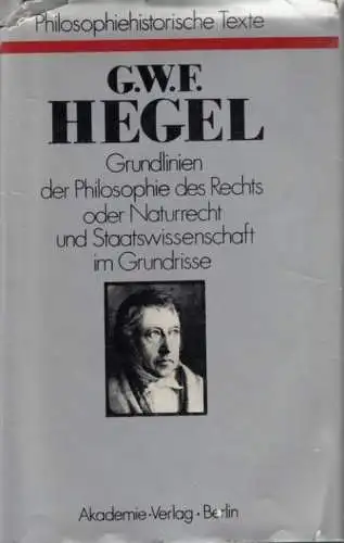 Buch: Grundlinien der Philosophie des Rechts oder Naturrecht und... Hegel. 1981