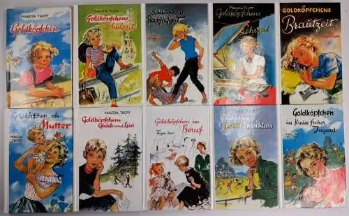 Buch: Goldköpfchen 1-10, Magda Trott, Levermann, 10 Bände, gebraucht, sehr gut