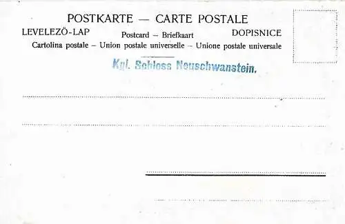 AK Gruss von Neuschwanstein. Kgl. Schloss Neuschwanstein... Postkarte. Serien Nr