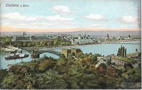 AK Coblenz a. Rhein. ca. 1913, Postkarte. Serien Nr, ca. 1913, gebraucht, gut