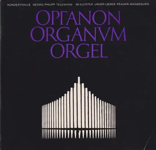 Buch: Orgel, Konzerthalle Georg Philipp Telemann im Kloster Unser Lieben Frauen