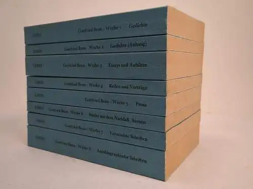 Buch: Gottfried Benn - Gesammelte Werke in acht Bänden, 1960 ff, Limes, 8 Bände
