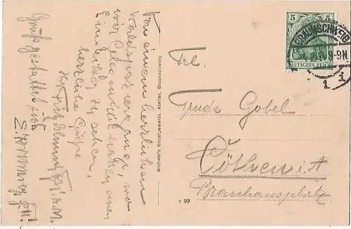 AK Waldhaus Querum. Blick von der Veranda. ca. 1914, Postkarte. Serien Nr
