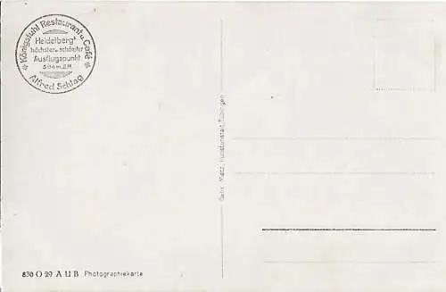 AK Blick auf Königstuhl-Restaurant  Heidelberg und Rheinebene. ca... Postkarte