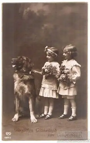 AK Herzlichen Glückwunsch zum Geburtstage, Postkarte. Geburstagskarte, Fo 278111