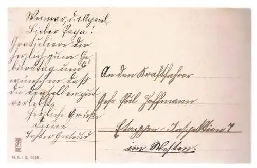 AK Hoch lebe das Geburtstagskind!, Postkarte. Geburstagskarte, gebraucht, gut