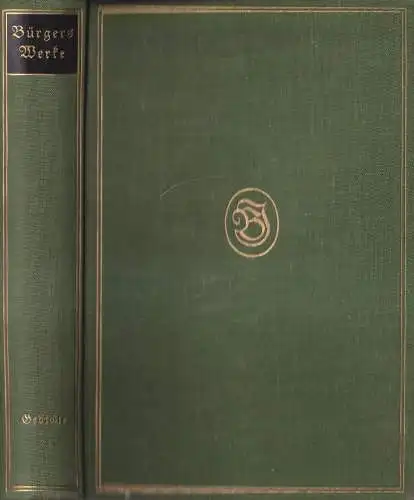 Buch: Bürgers Gedichte. Arnold E. Berger, Bibliographisches Institut, Fraktur