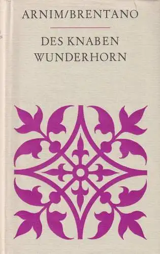 Buch: Des Knaben Wunderhorn, Alte deutsche Lieder, Arnim / Brentano, 1964