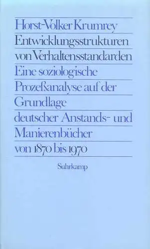 Buch: Entwicklungsstrukturen von Verhaltensstandarden, Krumrey, Horst-Volker