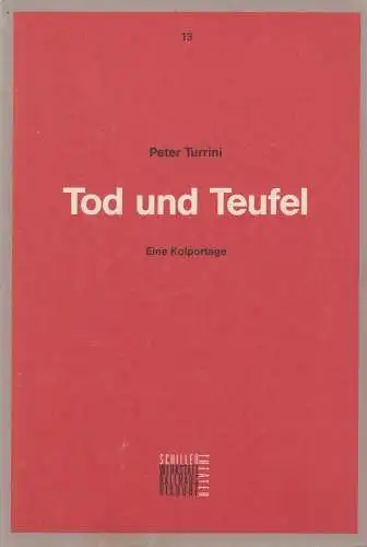 Buch: Tod und Teufel. Turrini, Peter, 1991, Staatl. Schauspielerbühnen Berlin
