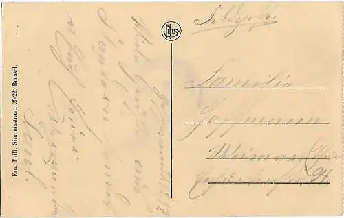 AK Brugge. De Oostendscheport. ca. 1917, Postkarte. Ca. 1917, Verlag Ern. Thill