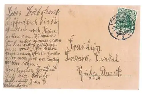 AK Gott schütze dich!, Postkarte. Fotokarte, ca. 1913, gebraucht, gut