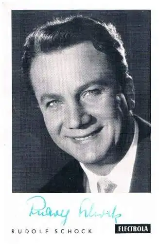 Rudolf Schock. Autogrammkarte. Signiert, Autogrammkarte, Electrola