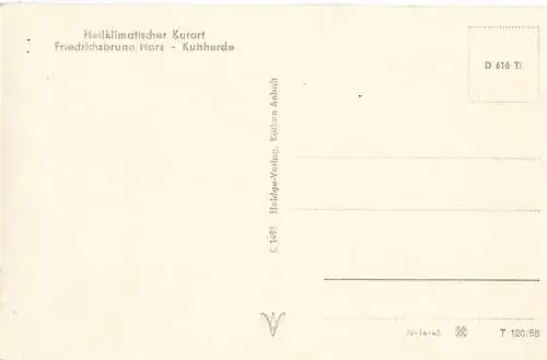 AK Friedrichsbrunnen. Harz. Kuhherde. ca. 1913, Postkarte. Serien Nr, ca. 1913