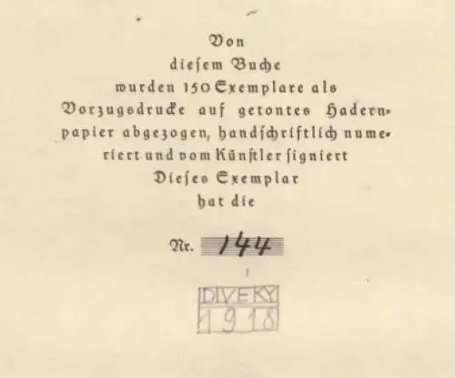 Buch: Isabella von Ägypten, Achim von Arnim. 1918,  signiert v. Josef v. Diveky