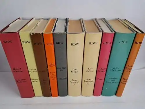 10 Bände BDW Bibliothek der Weltliteratur Aufbau, Balzac, Nemeth, Flaubert, Poe