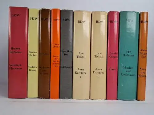 10 Bände BDW Bibliothek der Weltliteratur Aufbau, Balzac, Nemeth, Flaubert, Poe