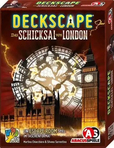 Kartenspiel: Deckscape - Das Schicksal von London, Escape Room Spiel, wie neu!