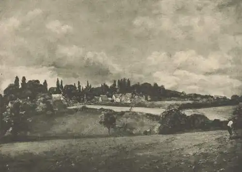 Mezzotinto: Frecton Tower - Ipswich, John Constable, Radierung, Grafik, 1909