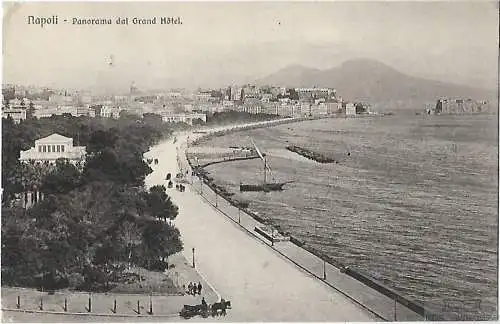 AK Napoli. Panorama dal Grand Hotel. ca. 1922, Postkarte. Serien Nr, ca. 1922