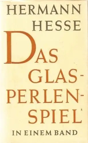 Buch: Das Glasperlenspiel, Hesse, Hermann. Gesammelte Werke, 1954