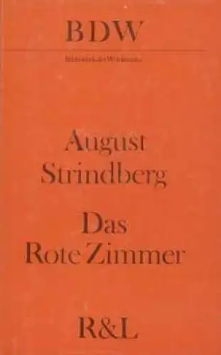 Buch: Das rote Zimmer, Strindberg, August. Bibliothek der Weltliteratur, 1986