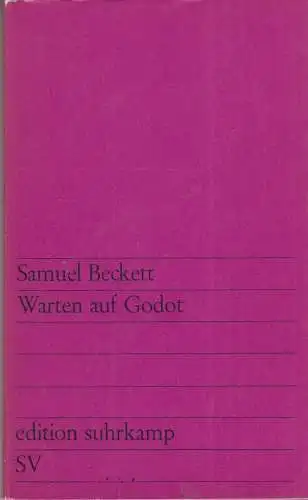 Buch: Warten auf Godot, Beckett, Samuel. Edition suhrkamp, 1963, Suhrkamp Verlag