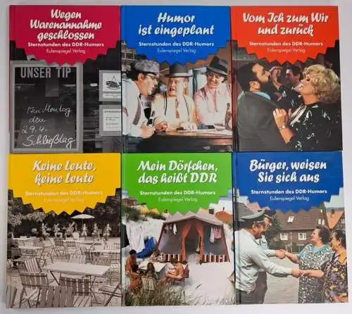 6 Bücher Sternstunden des DDR-Humors, Eulenspiegel, Mein Dörfchen heißt DDR ...