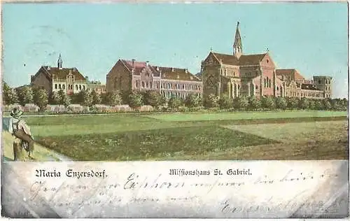 AK Maria Enzersdorf. Missionshaus St. Gabriel. ca. 1906, Postkarte. Ca. 1906