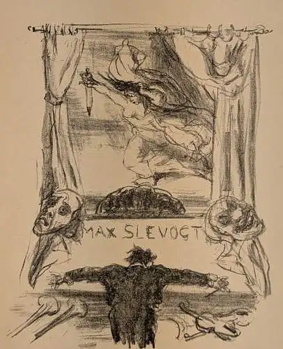 Original-Lithographie: Mein Konzert, Max Slevogt, um 1919