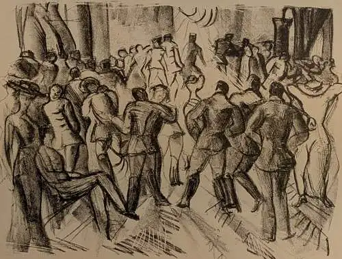 Originallithografie: Husarenball, Rudolf Grossmann, 1925, Grafik, Cassierer