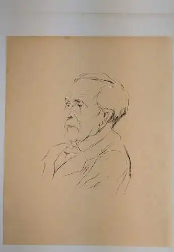 Original-Lithographie: Bildnis Wilhelm von Bodes, Grossmann, 1925, Cassirer