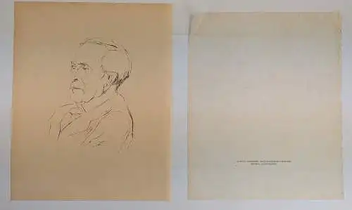 Original-Lithographie: Bildnis Wilhelm von Bodes, Grossmann, 1925, Cassirer