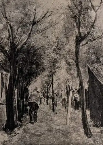 Photogravüre: Die Seilbahn, Max Liebermann, Grafik, 1917, Cassierer, Carl Sabo