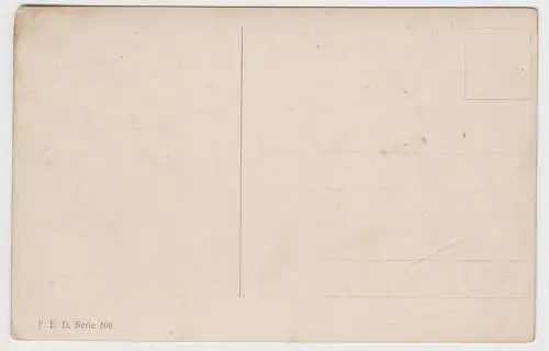AK Landung im Geschirr, Postkarte von Arthur Thiele, ungelaufen, gebraucht, gut