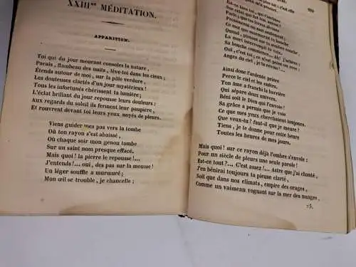 Buch: Meditationes Poetiques, Alphonse de Lamartine, 1835, Wahlen, französisch