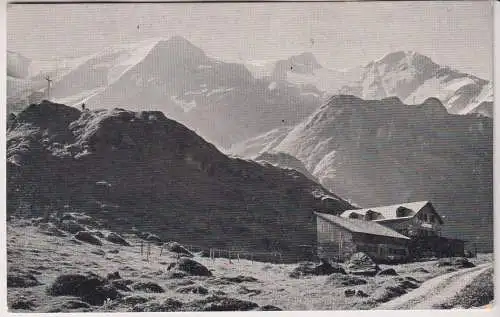 AK Orglerhütte auf dem Wasserfallboden 1620 m, ca. 1921, J. Huttegger, gelaufen