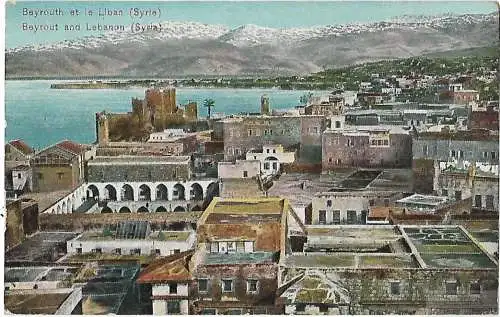 AK Beyrout and Lebanon (Syria). ca. 1912, Postkarte. Ca. 1912, gebraucht, gut