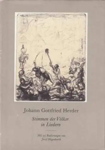 Buch: Stimmen der Völker in Liedern, Herder, Johann Gottfried. 1978 38473