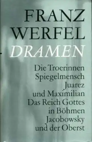 Buch: Dramen, Werfel, Franz. 1973, Westdeutscher Verlag, gebraucht, gut