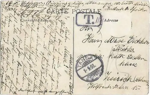 AK Merseille. Eviche et Statue de Mr. Belsunce. ca. 1908, Postkarte. Serien Nr