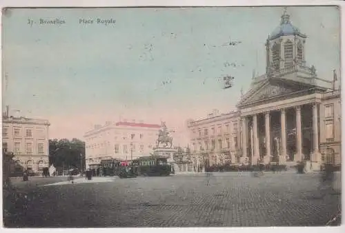 AK Bruxelles Place Royale, ca. 1914, Bertels, Postkarte, gebraucht, gut