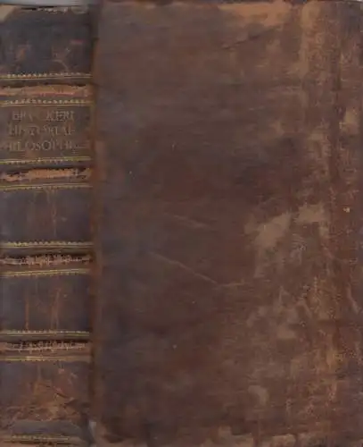 Buch: Institutiones historiae philosophicae. Brucker, J. J., 1756, Breitkopf