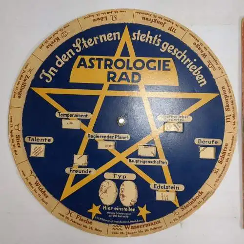 2 bewegliche Pappscheiben: AstraBona Horoskop und Astrologie Rad, mit Anleitung