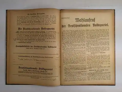 Buch: Konvolut von Anschlagzetteln zu den Wahlen im Januar 1919