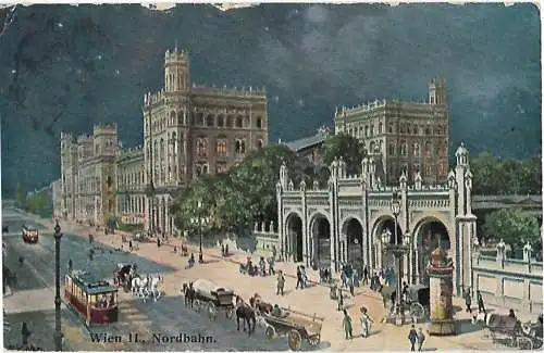 AK Wien II. Nordbahn. ca. 1905, Postkarte. Ca. 1905, gebraucht, gut