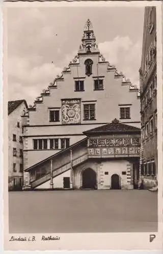 AK Lindau i.B. - Rathaus, Franz Piehlmayr, Postkarte, ungelaufen, gebraucht, gut
