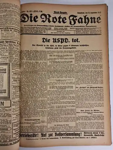 Die Rote Fahne, 5. Jahrgang, September 1922, Nr. 383-434, Liebknecht, Luxemburg
